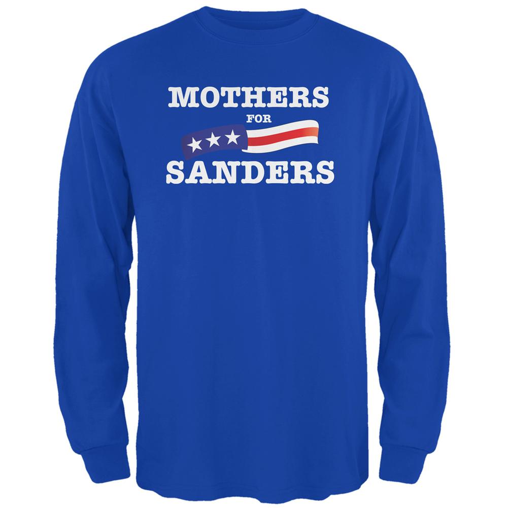 Election 2016 Mothers For Sanders Royal Adult Long Sleeve T-Shirt Men's Long Sleeves Old Glory 2XL Blue