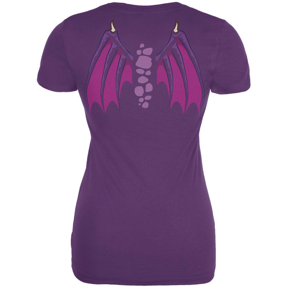 Halloween Flying Purple People Eater Plum Juniors Soft T-Shirt Juniors T-Shirts Old Glory