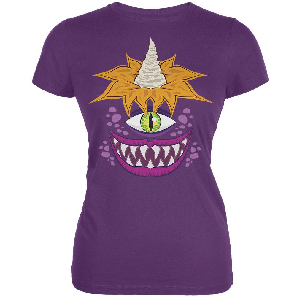 Halloween Flying Purple People Eater Plum Juniors Soft T-Shirt Juniors T-Shirts Old Glory 2X Purple