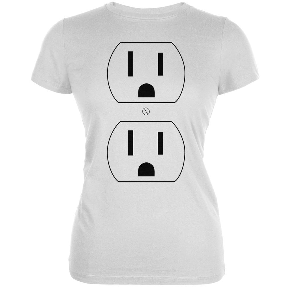 Halloween Outlet Costume White Juniors Soft T-Shirt Juniors T-Shirts Old Glory