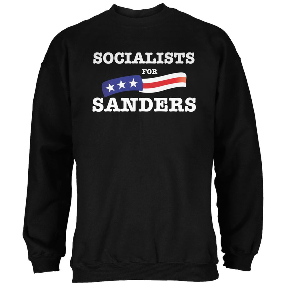 Election 2016 Socialists For Sanders Black Adult Sweatshirt Men's Sweatshirts Old Glory 2XL Black