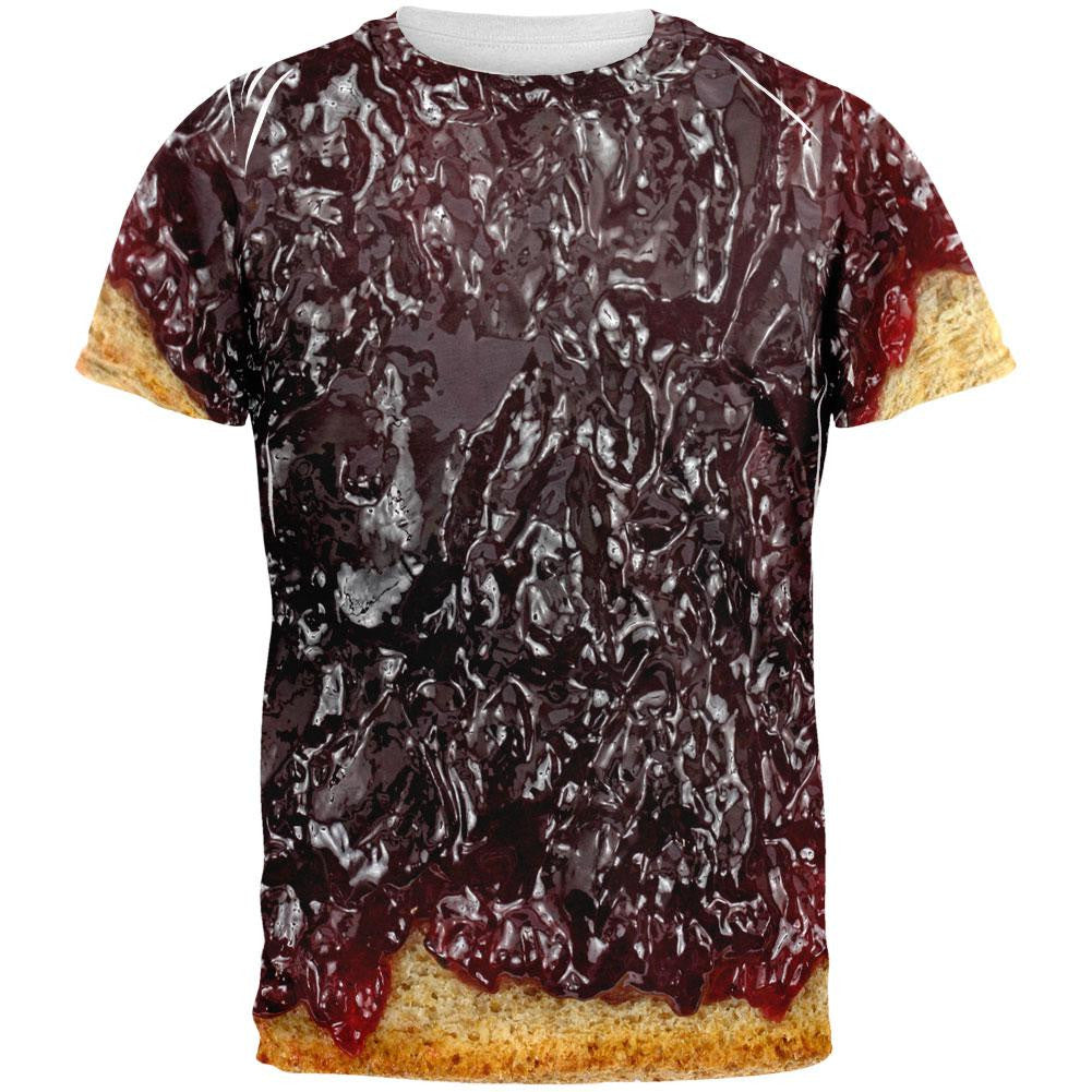 Halloween Jelly PB Costume All Over Adult T-Shirt Men's T-Shirts Old Glory 2XL White