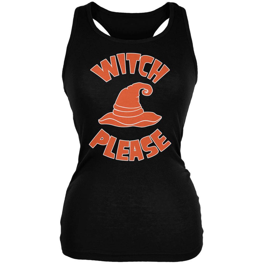 Halloween Witch Please Black Juniors Soft Tank Top Juniors Tank Tops Old Glory 2XL Black