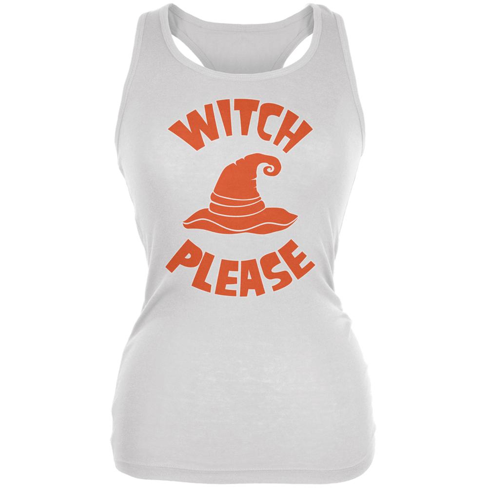 Halloween Witch Please White Juniors Soft Tank Top Juniors Tank Tops Old Glory 2XL White