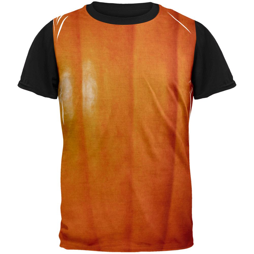 Pumpkin Adult Black Back T-Shirt Men's T-Shirts Old Glory LG White