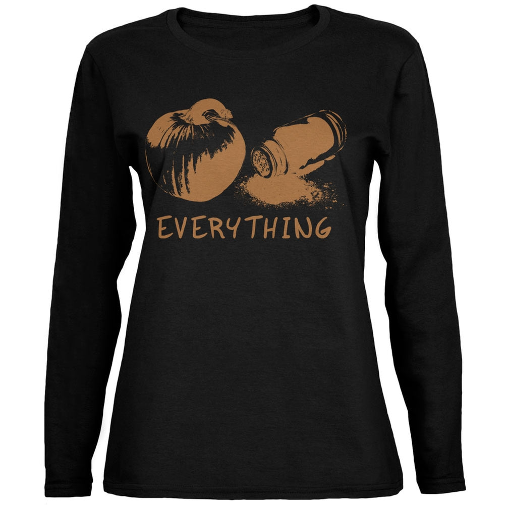 Pumpkin Spice Everything Black Womens Long Sleeve T-Shirt Women's Long Sleeves Old Glory 2XL Black