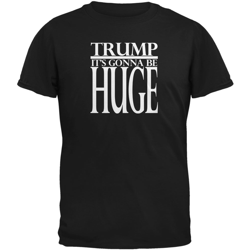 Election 2020 Trump Huge Black Adult T-Shirt Men's T-Shirts Old Glory SM Black
