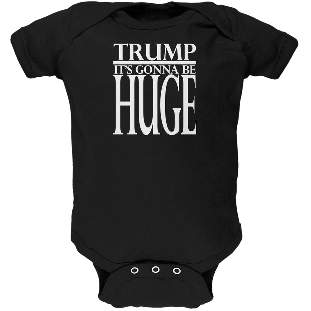 Election 2020 Trump Huge Black Soft Baby One Piece Baby One Piece Old Glory 0-3M Black