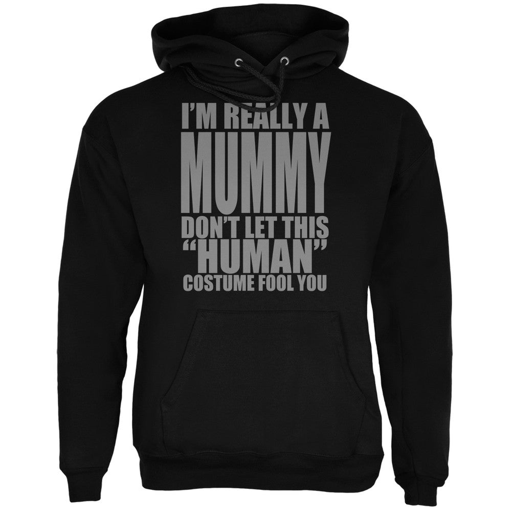Halloween Human Mummy Costume Black Adult Hoodie Men's Hoodies Old Glory 2XL Black