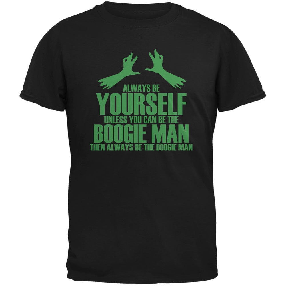 Halloween Always Be Yourself Boogie Man Black Youth T-Shirt Youth T-Shirts Old Glory LG Black