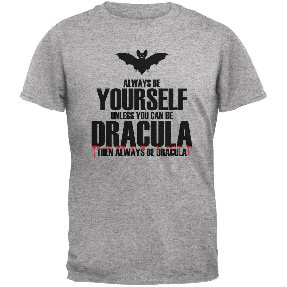 Halloween Always Be Yourself Dracula Heather Grey Youth T-Shirt Youth T-Shirts Old Glory LG Grey