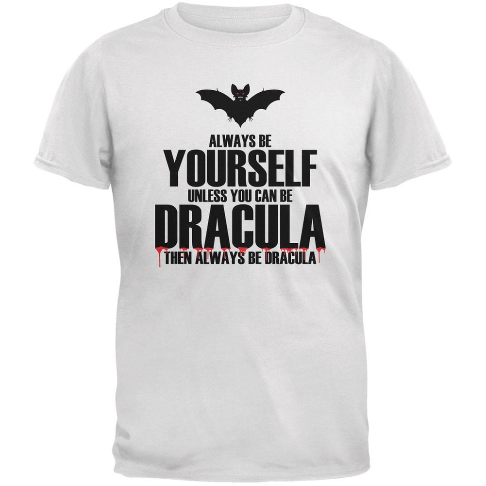 Halloween Always Be Yourself Dracula White Youth T-Shirt Youth T-Shirts Old Glory LG White