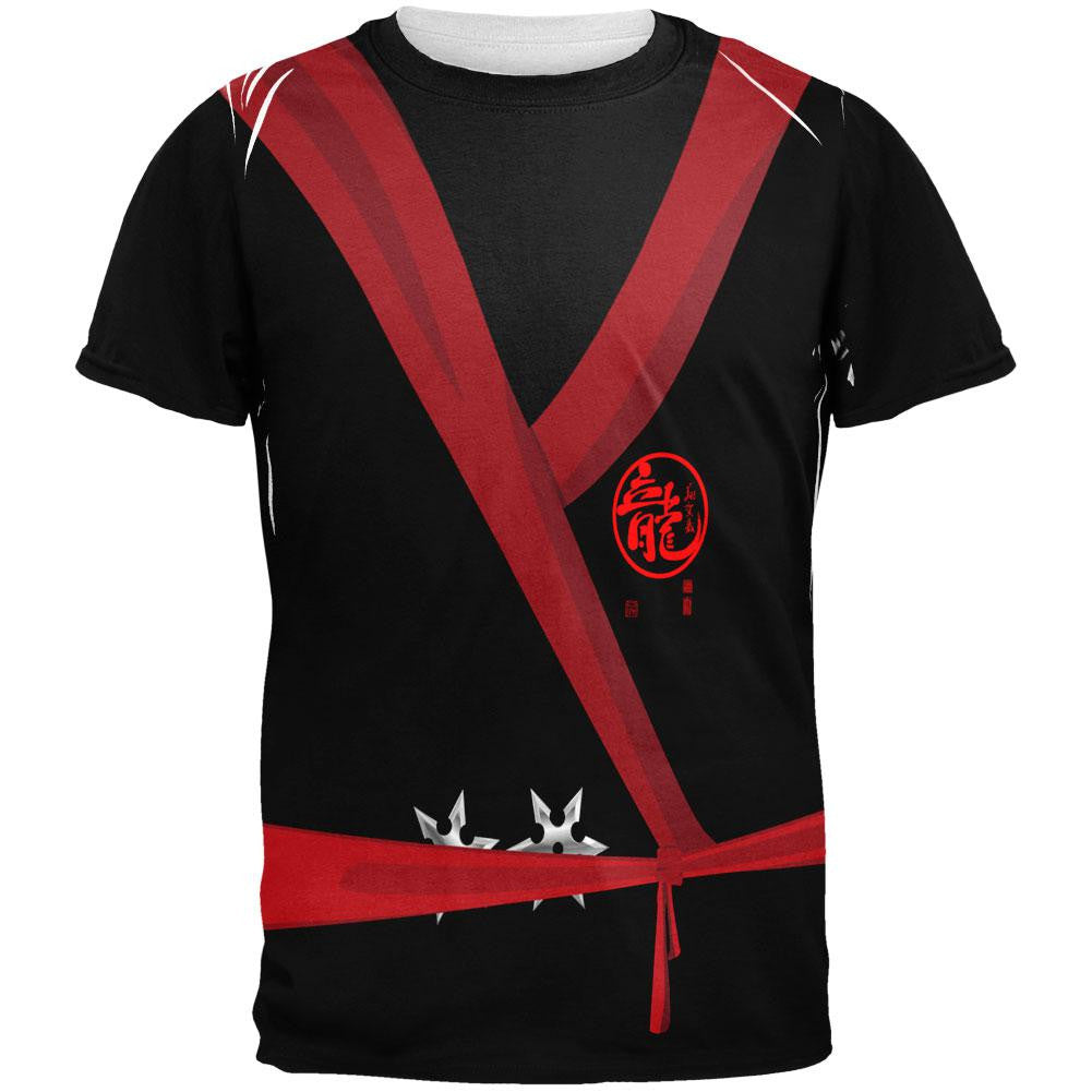 Halloween Dark Ninja Costume All Over Adult T-Shirt Men's T-Shirts Old Glory 2XL Multi