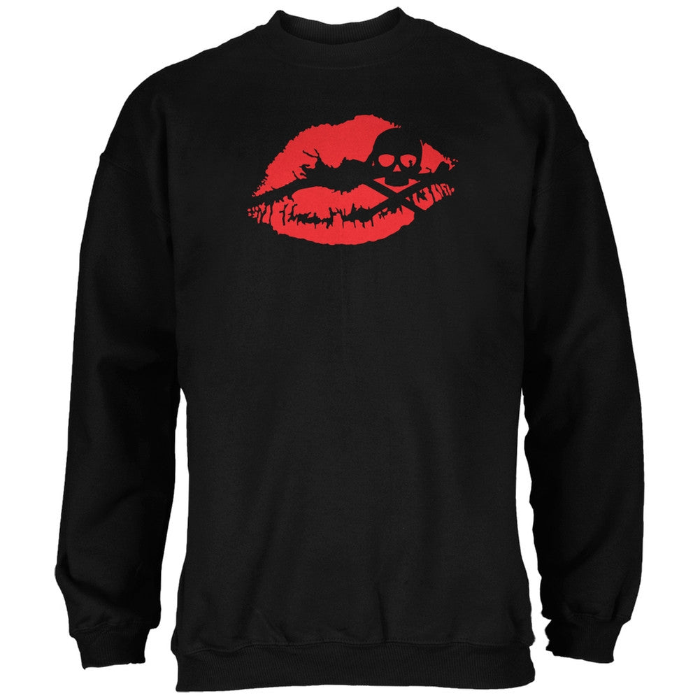 Halloween Kiss of Death Black Adult Sweatshirt Men's Sweatshirts Old Glory SM Black