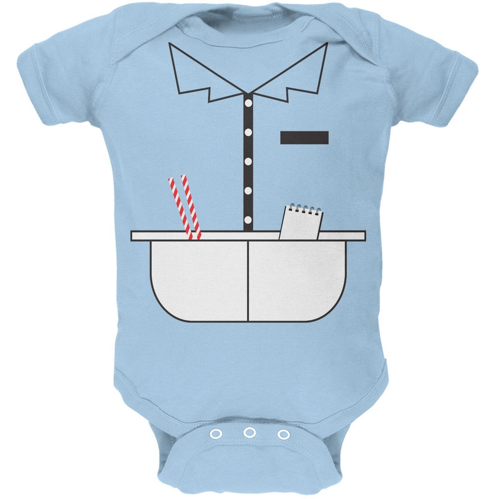 Halloween 50's Diner Waitress Light Blue Soft Baby One Piece Baby One Piece Old Glory 0-3M Blue