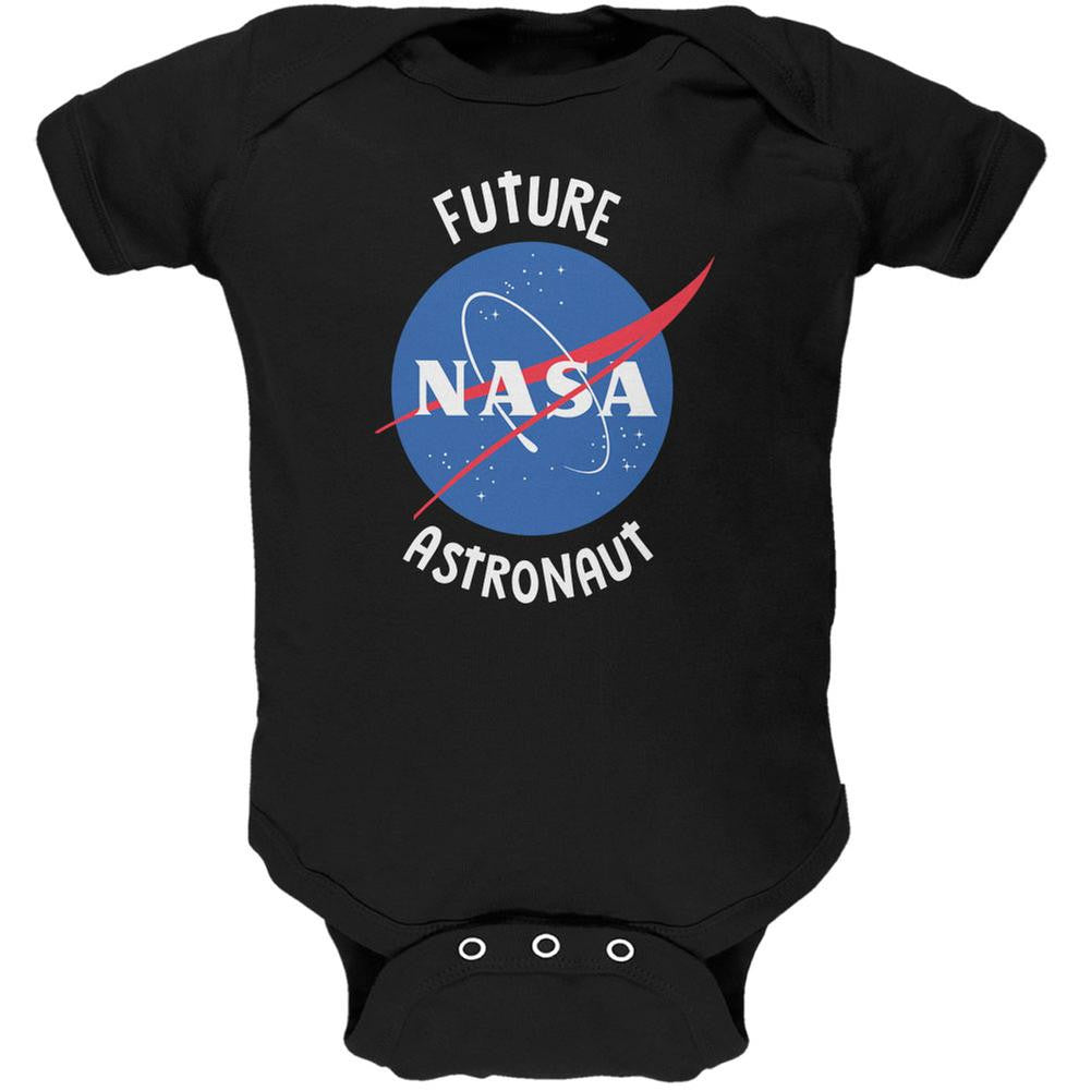 Future NASA Space Astronaut Black Soft Baby One Piece Baby One Piece NASA 0-3M Black