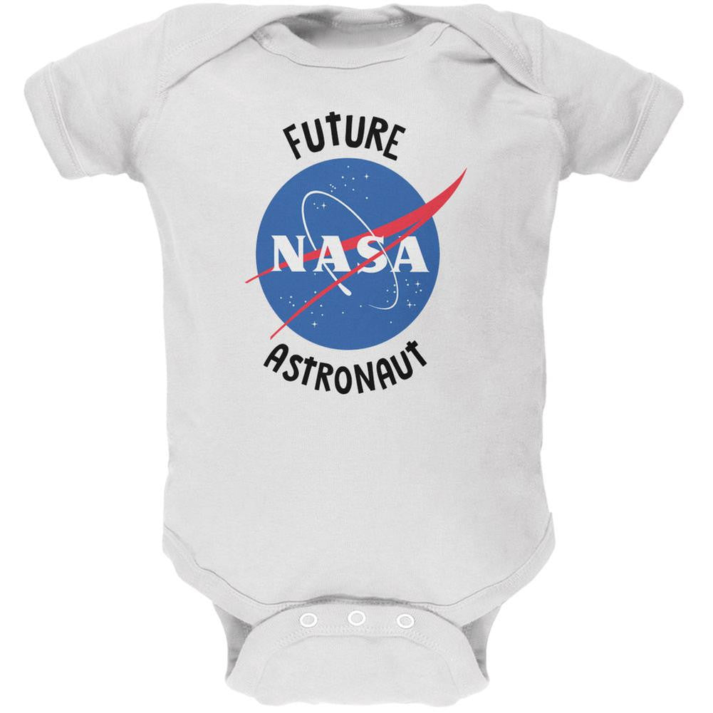 Future NASA Space Astronaut White Soft Baby One Piece Baby One Piece NASA 0-3M White