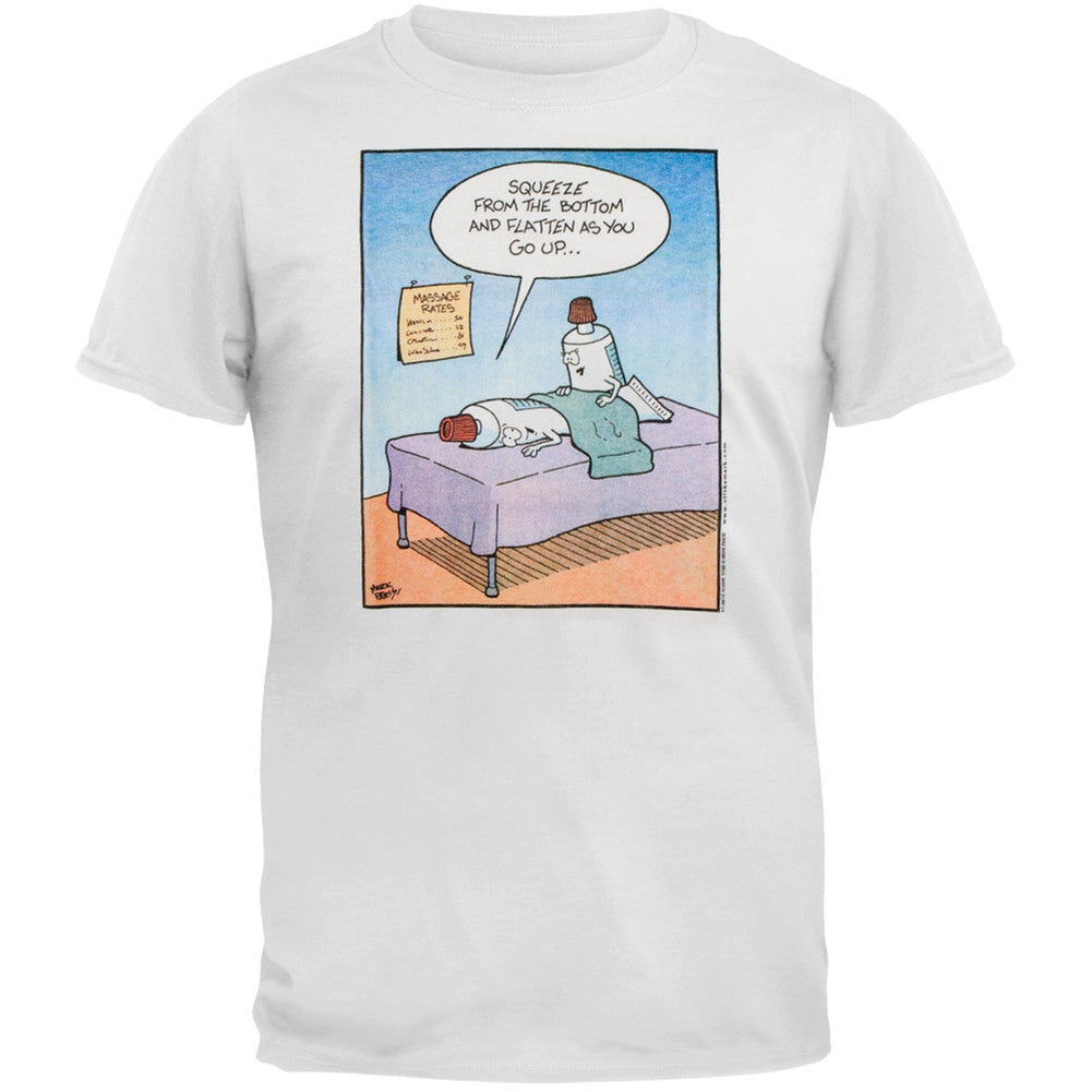 Squeeze From the Bottom Funny Toothpaste T-Shirt Men's T-Shirts Old Glory
