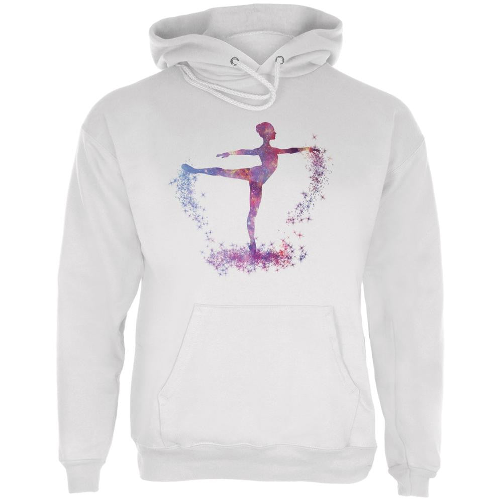 Galaxy Ballarina Dancer White Adult Hoodie Men's Hoodies Old Glory LG White