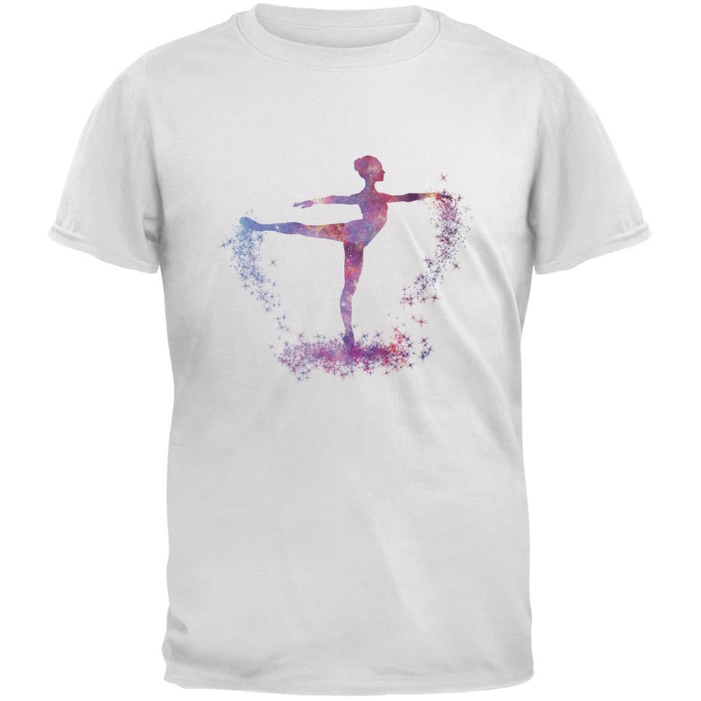 Galaxy Ballarina Dancer White Youth T-Shirt Youth T-Shirts Old Glory LG White