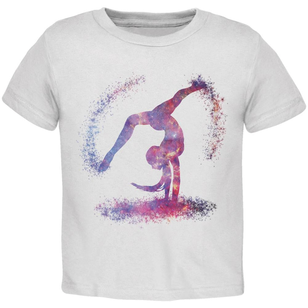 Galaxy Gymnast White Toddler T-Shirt Toddler T-Shirts Old Glory 2T White