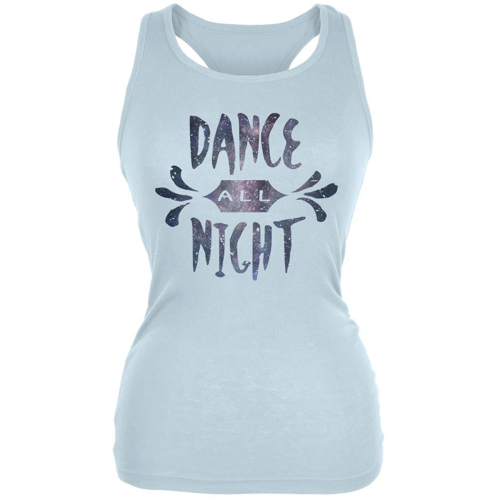 Dance All Night Pale Blue Juniors Soft Tank Top Juniors Tank Tops Old Glory 2XL Blue