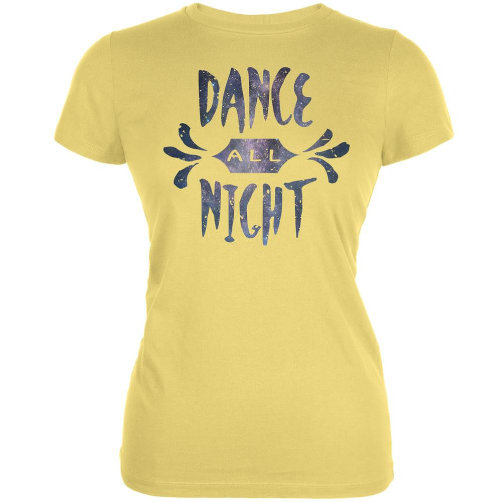 Dance All Night Yellow Juniors Soft T-Shirt Juniors T-Shirts Old Glory 2XL Yellow