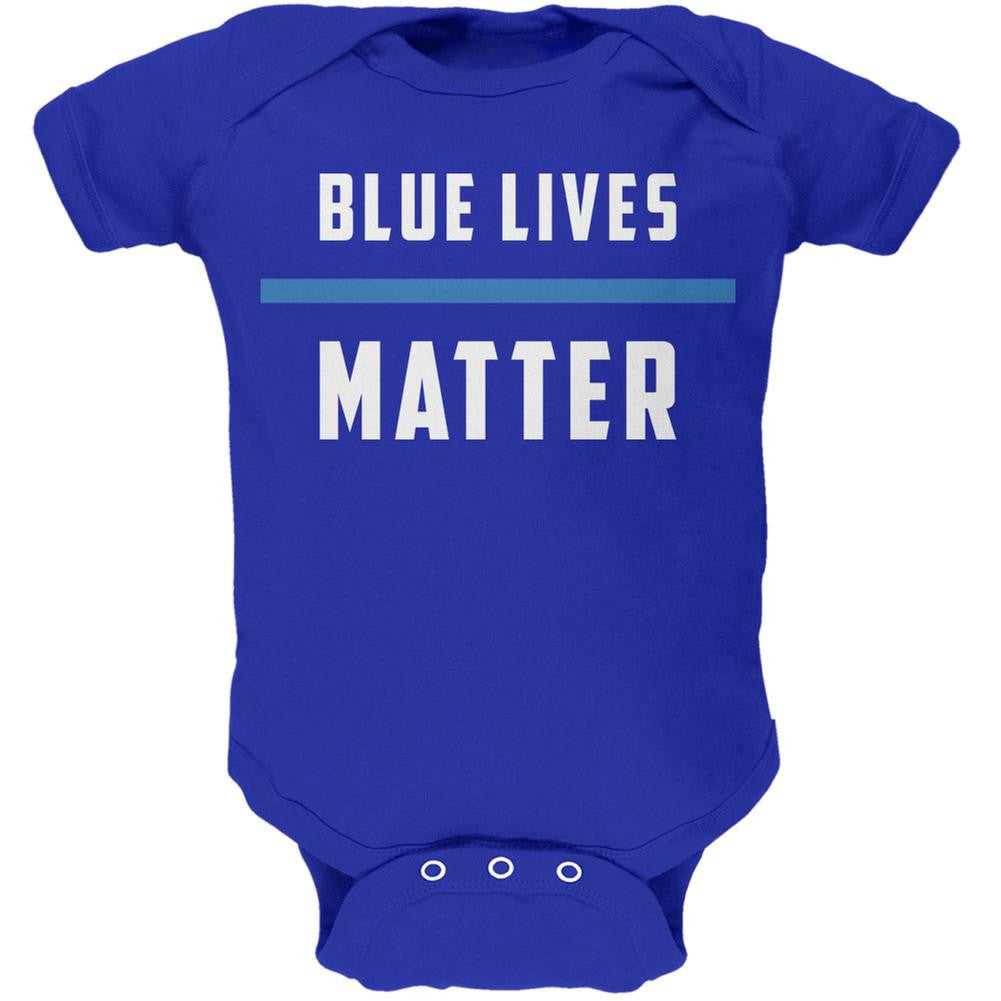 Police Blue Lives Matter Thin Blue Line Royal Soft Baby One Piece Baby One Piece Old Glory 0-3M Blue