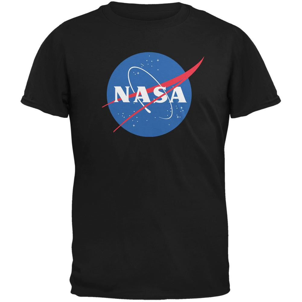 NASA Logo Black Adult T-Shirt Men's T-Shirts Old Glory 2XL Black