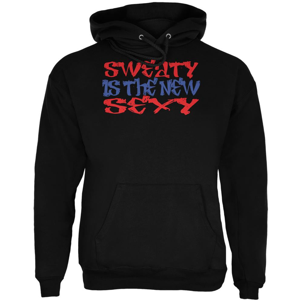 Crossfit Sweaty is the New Sexy Black Adult Hoodie Men's Hoodies Old Glory 2XL Black