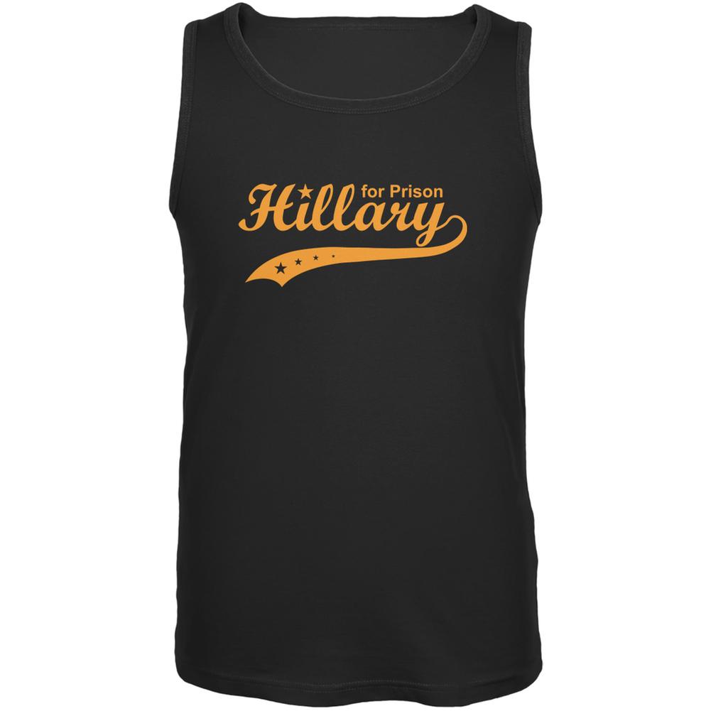 Election 2016 Hillary Clinton for Prison Black Adult Tank Top Men's Tank Tops Old Glory 2XL Black