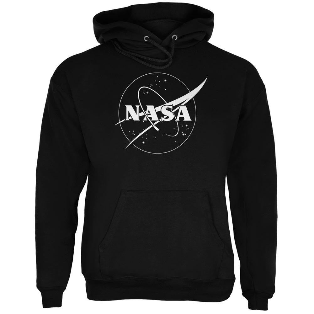 NASA Outline Logo Black Adult Hoodie Men's Hoodies NASA 2XL Black