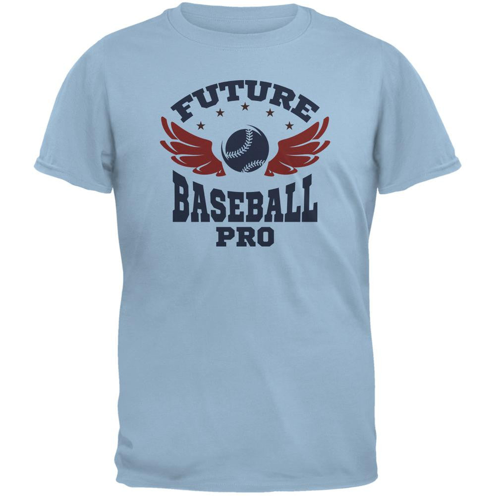 Future Baseball Pro Light Blue Youth T-Shirt Youth T-Shirts Old Glory LG Blue