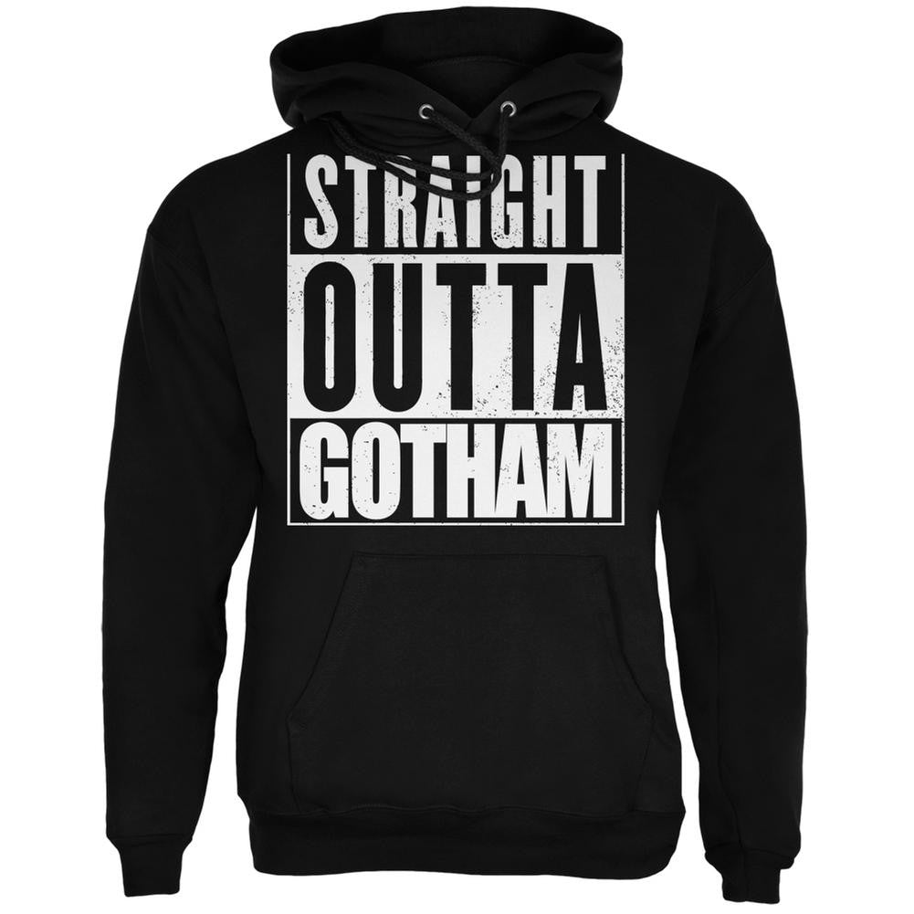 Straight Outta Gotham Black Adult Hoodie Men's Hoodies Old Glory 2XL Black