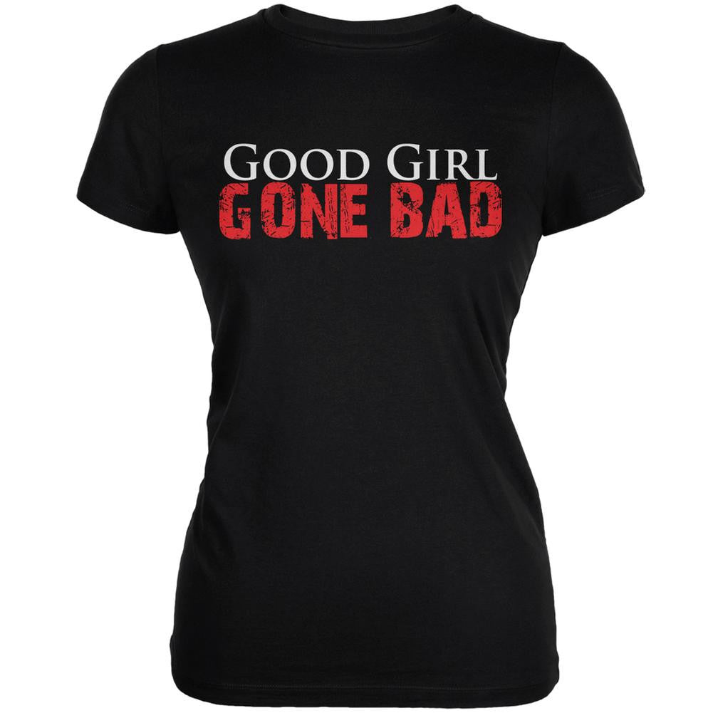 Good Girl Gone Bad Black Juniors Soft T-Shirt Juniors T-Shirts Old Glory 2XL Black