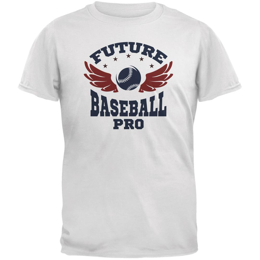 Future Baseball Pro White Youth T-Shirt Youth T-Shirts Old Glory LG White