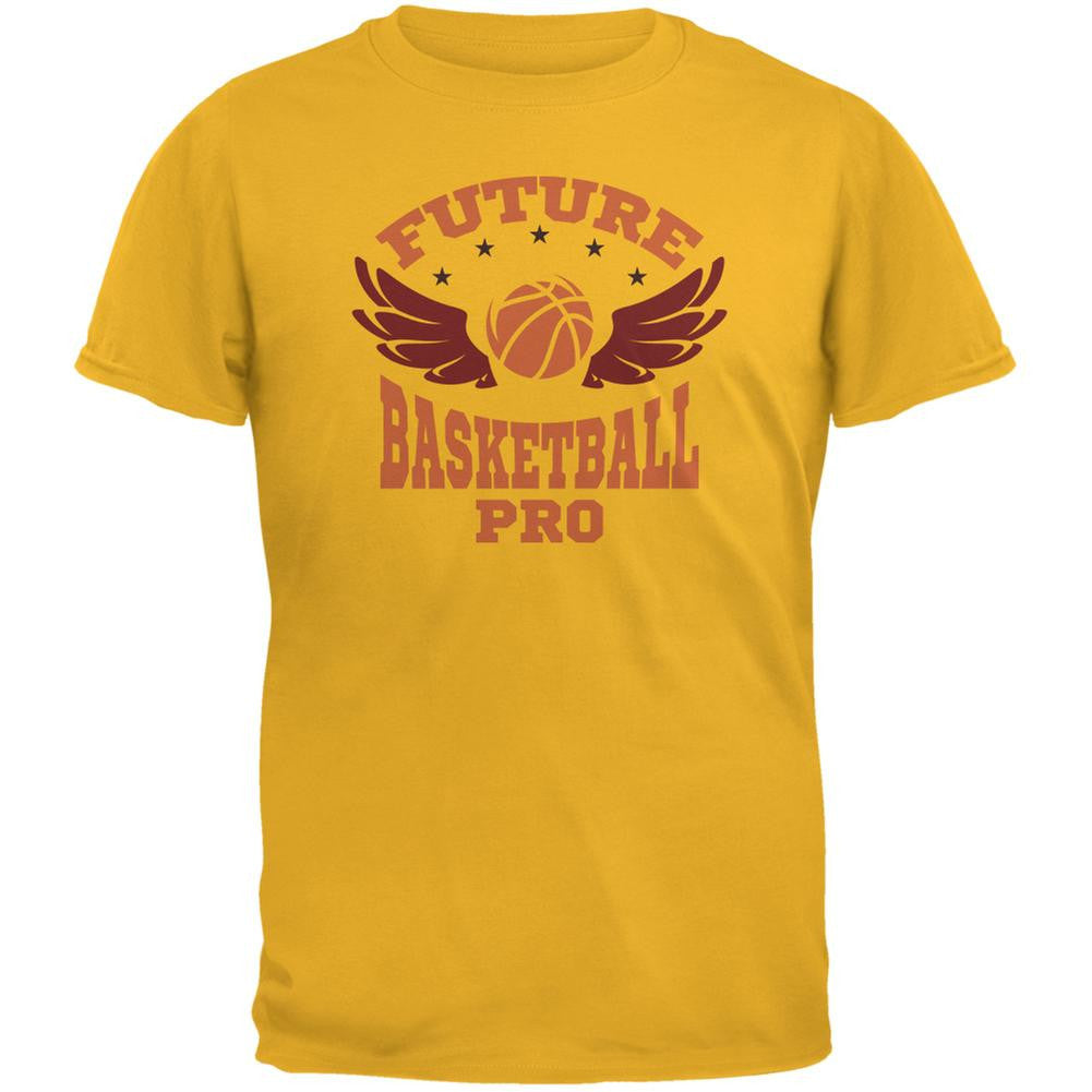 Future Basketball Pro Gold Youth T-Shirt Youth T-Shirts Old Glory LG Yellow