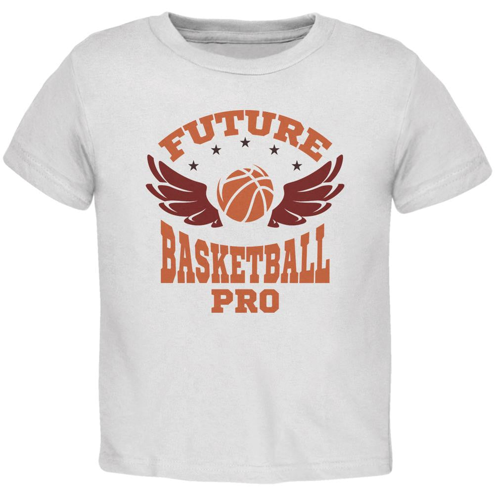Future Basketball Pro White Toddler T-Shirt Toddler T-Shirts Old Glory 2T White