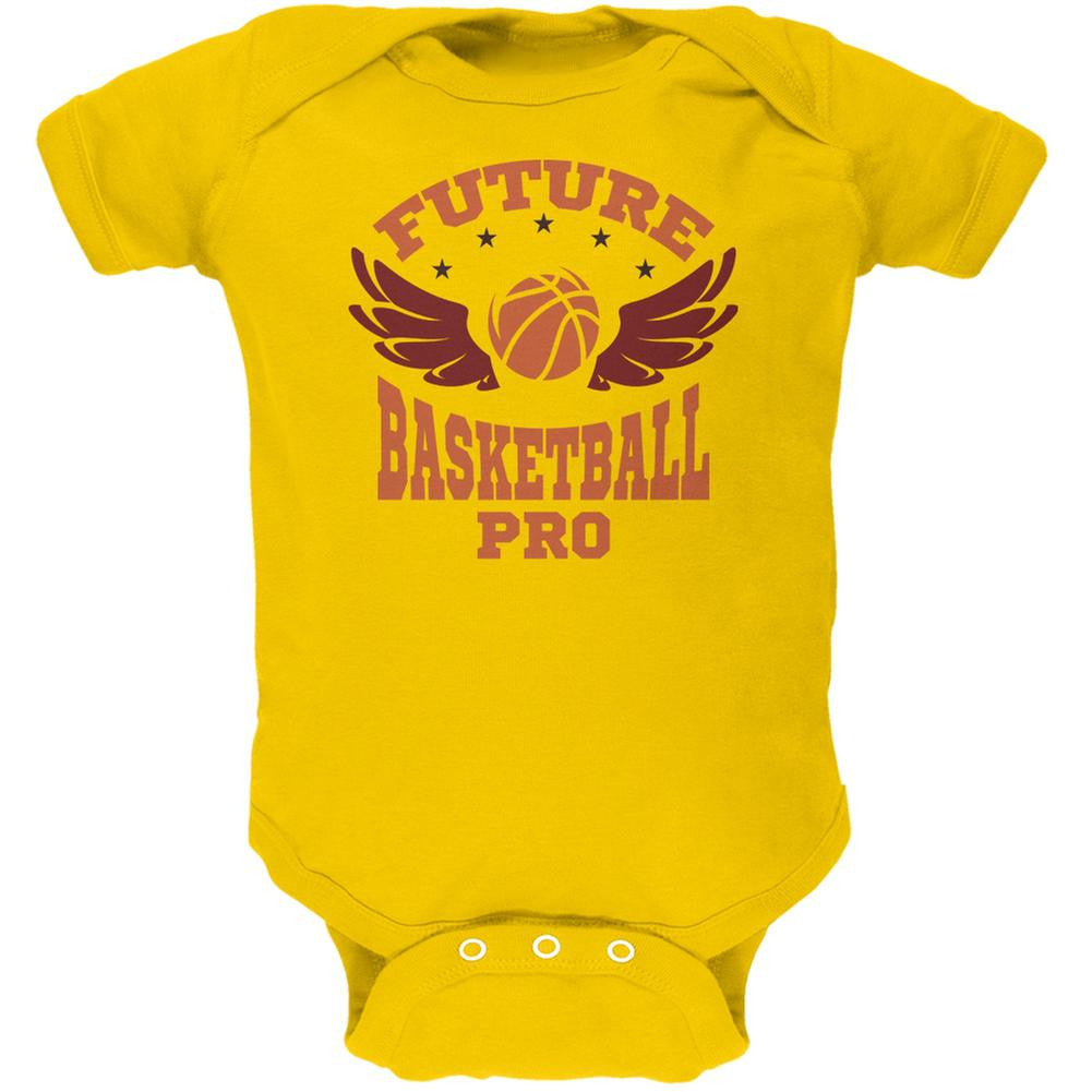 Future Basketball Pro Yellow Soft Baby One Piece Baby One Piece Old Glory 0-3M Yellow