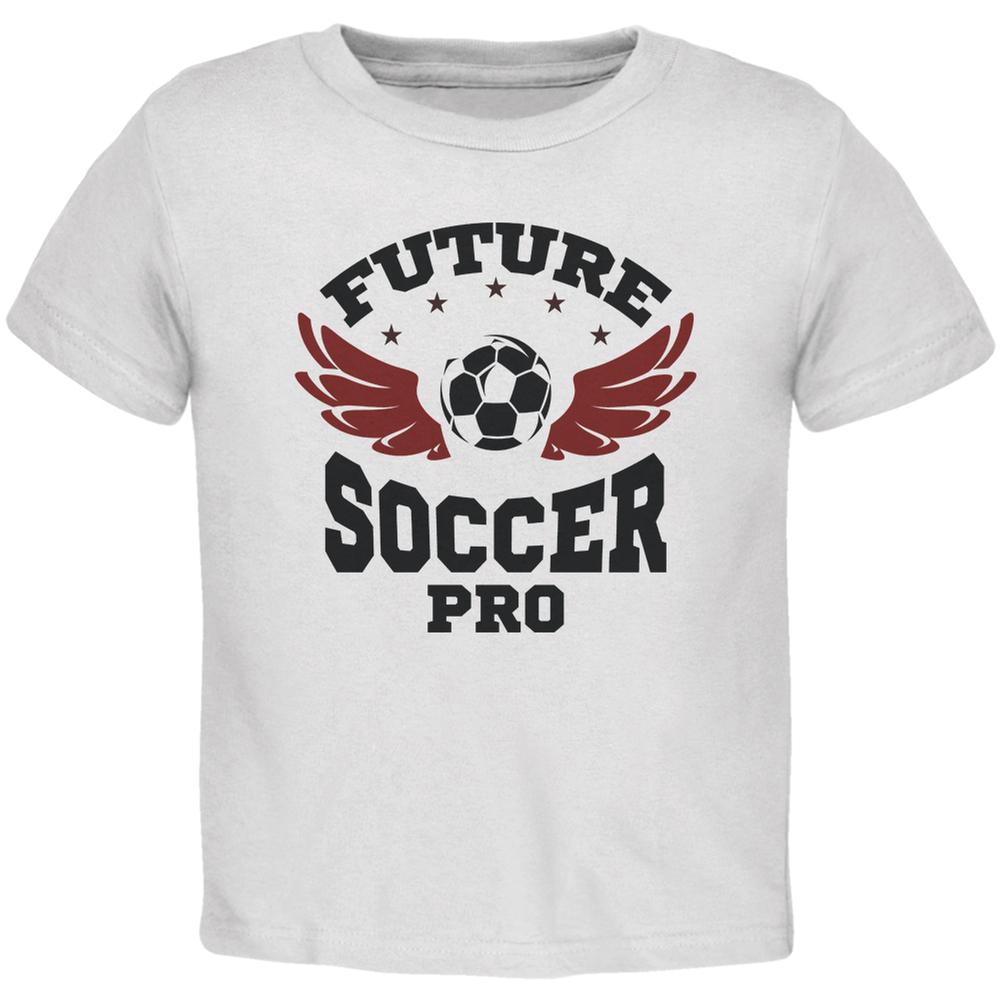 Future Soccer Pro White Toddler T-Shirt Toddler T-Shirts Old Glory 2T White