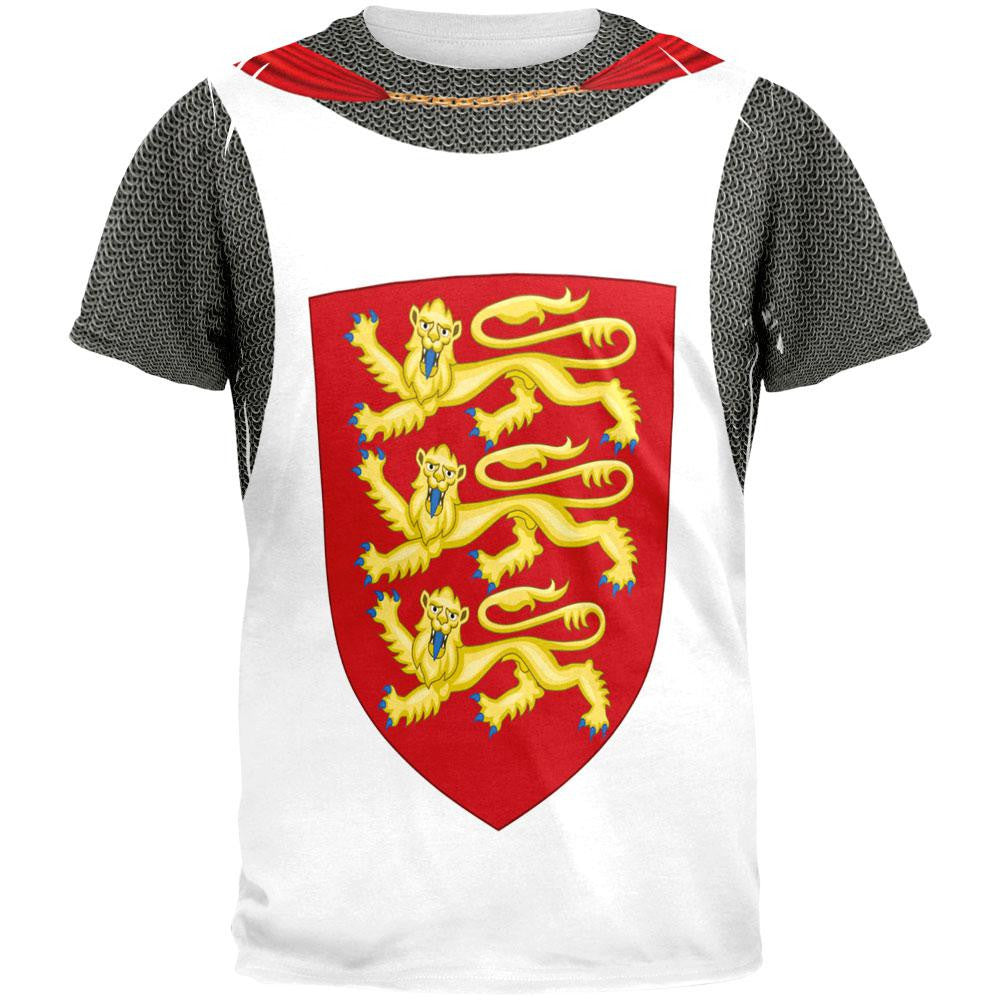 King Richard Lionheart Knight Costume All Over Adult T-Shirt Men's T-Shirts Old Glory SM Multi
