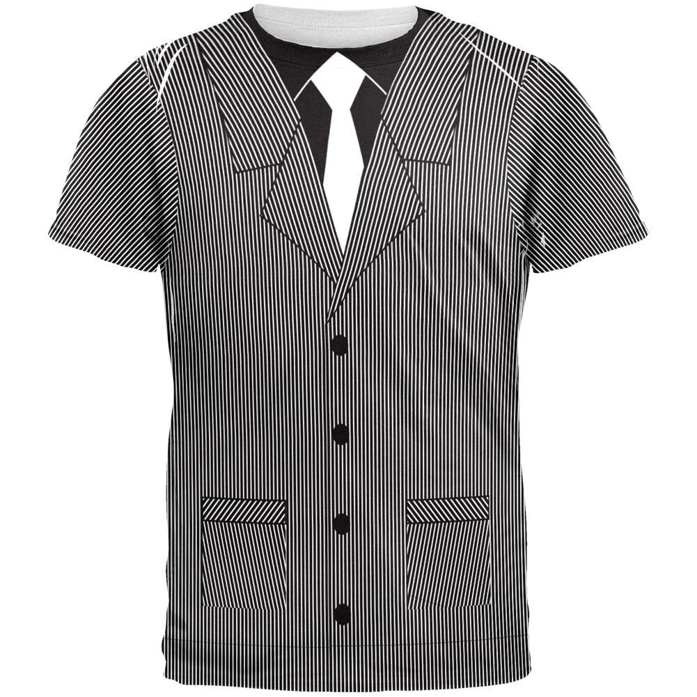 Halloween 20's Gangster Costume All Over Adult T-Shirt Men's T-Shirts Old Glory 2XL White