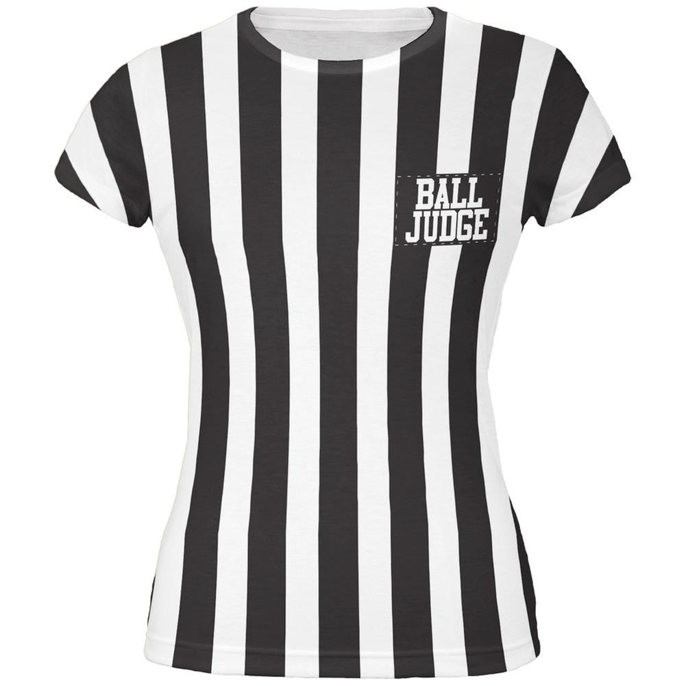 Halloween Deflategate Ball Referee Costume All Over Juniors T-Shirt Juniors T-Shirts Old Glory 2XL White
