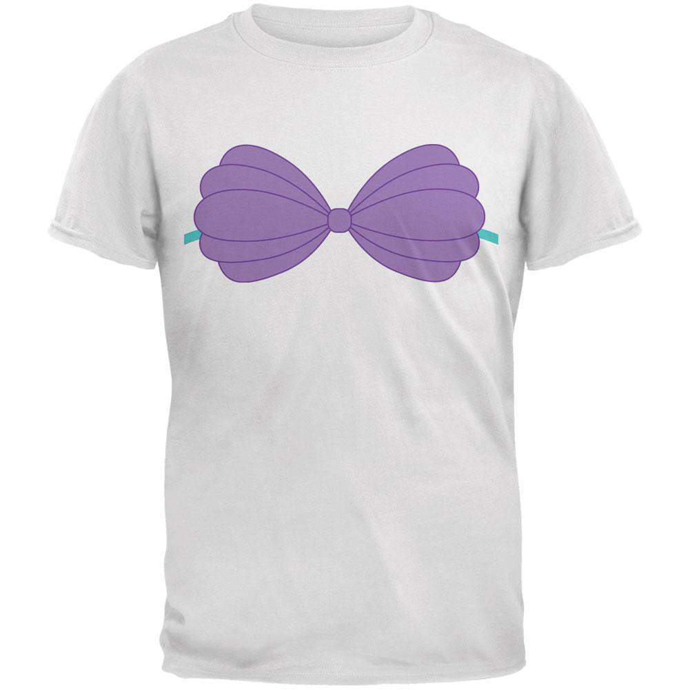 Halloween Purple Shell Bra Costume White Youth T-Shirt Youth T-Shirts Old Glory LG White