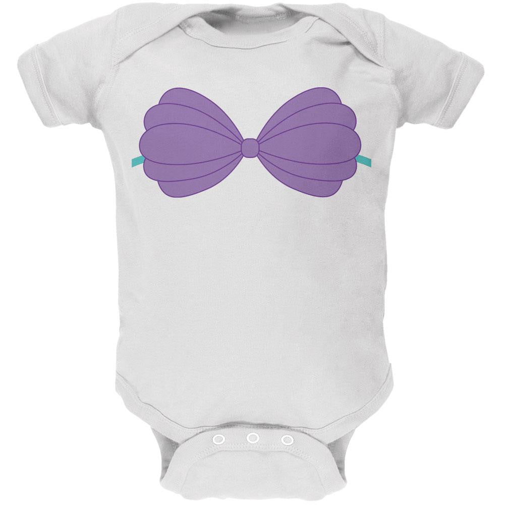 Halloween Purple Shell Bra Costume White Soft Baby One Piece Baby One Piece Old Glory 0-3M White