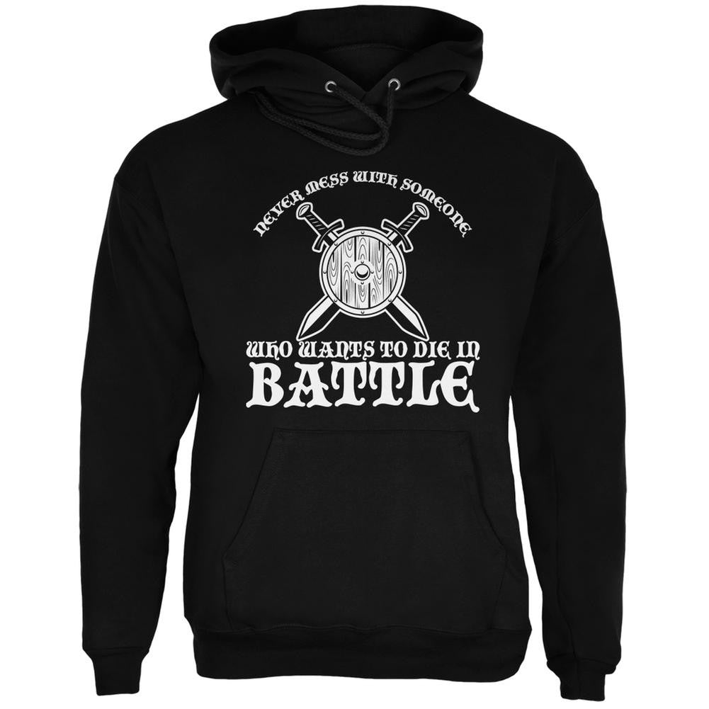 Die In Battle Black Adult Hoodie Men's Hoodies Old Glory 2XL Black