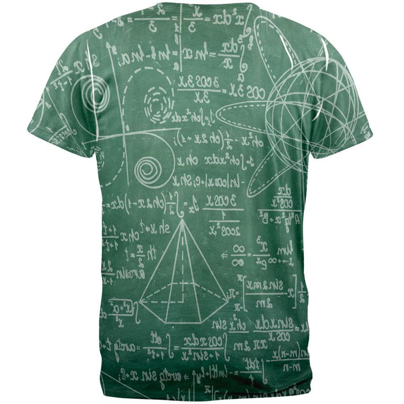 Math Geek Formulas Chalkboard All Over Adult T-Shirt Men's T-Shirts Old Glory