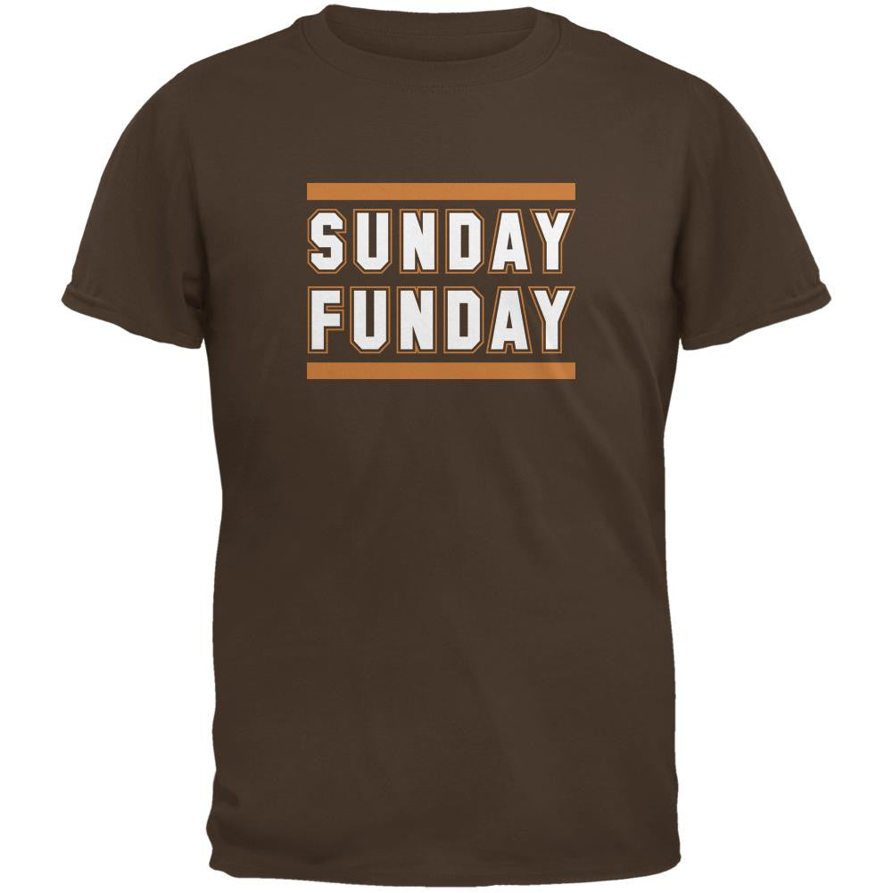 Sunday Funday Cleveland Brown Adult T-Shirt Men's T-Shirts Old Glory 2XL Brown