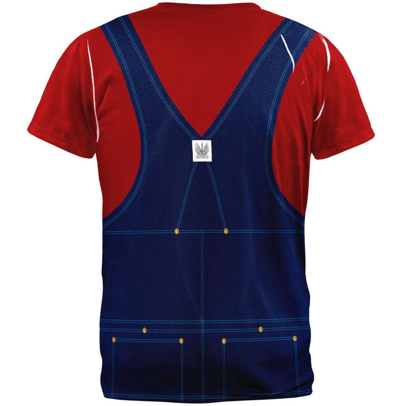 Halloween Overalls Red T-Shirt Costume All Over Adult T-Shirt Men's T-Shirts Old Glory