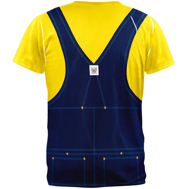 Halloween Overalls Yellow T-Shirt Costume All Over Adult T-Shirt Men's T-Shirts Old Glory